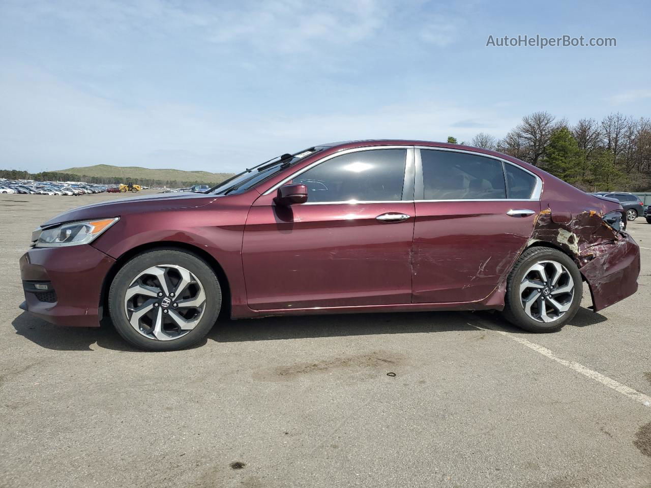 2017 Honda Accord Ex Maroon vin: 1HGCR2F70HA044638