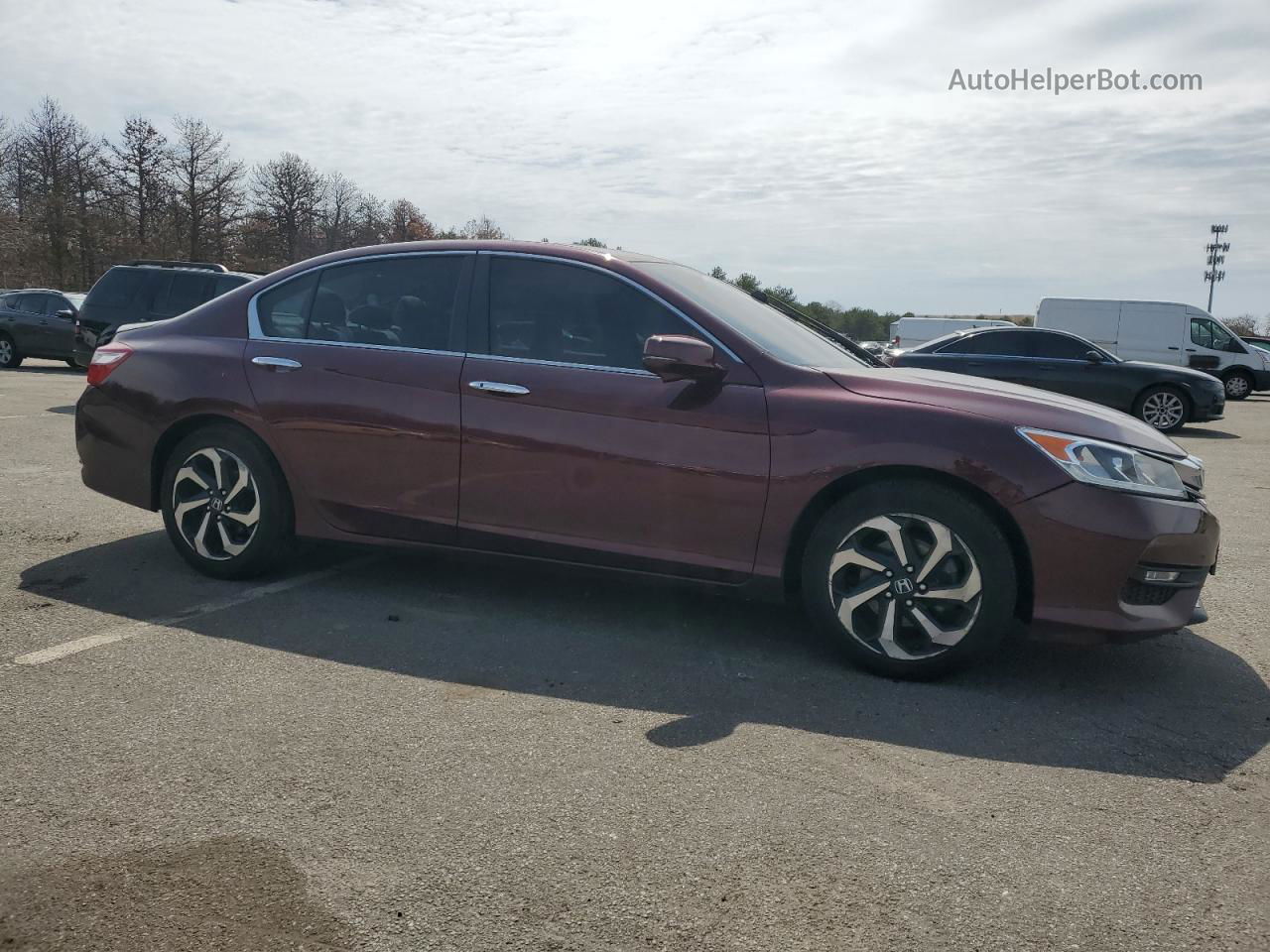 2017 Honda Accord Ex Maroon vin: 1HGCR2F70HA044638