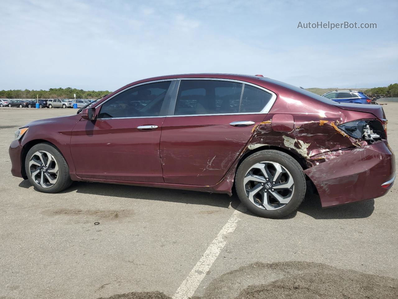 2017 Honda Accord Ex Maroon vin: 1HGCR2F70HA044638