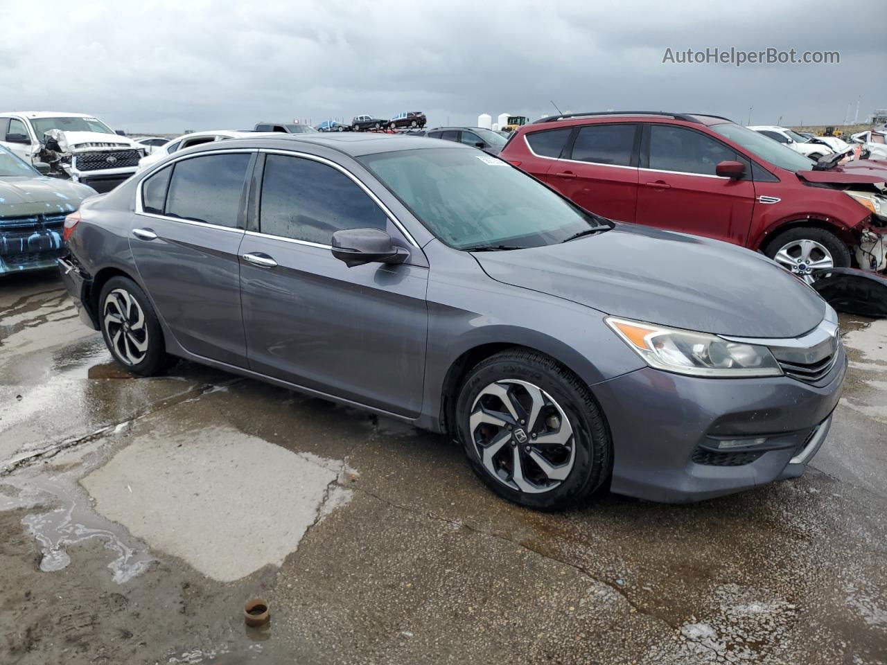 2017 Honda Accord Ex Gray vin: 1HGCR2F70HA144674