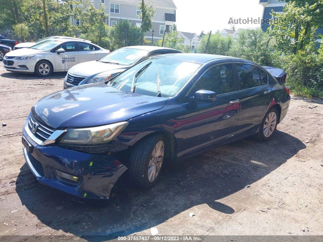 2014 Honda Accord Sdn Ex Blue vin: 1HGCR2F71EA033398