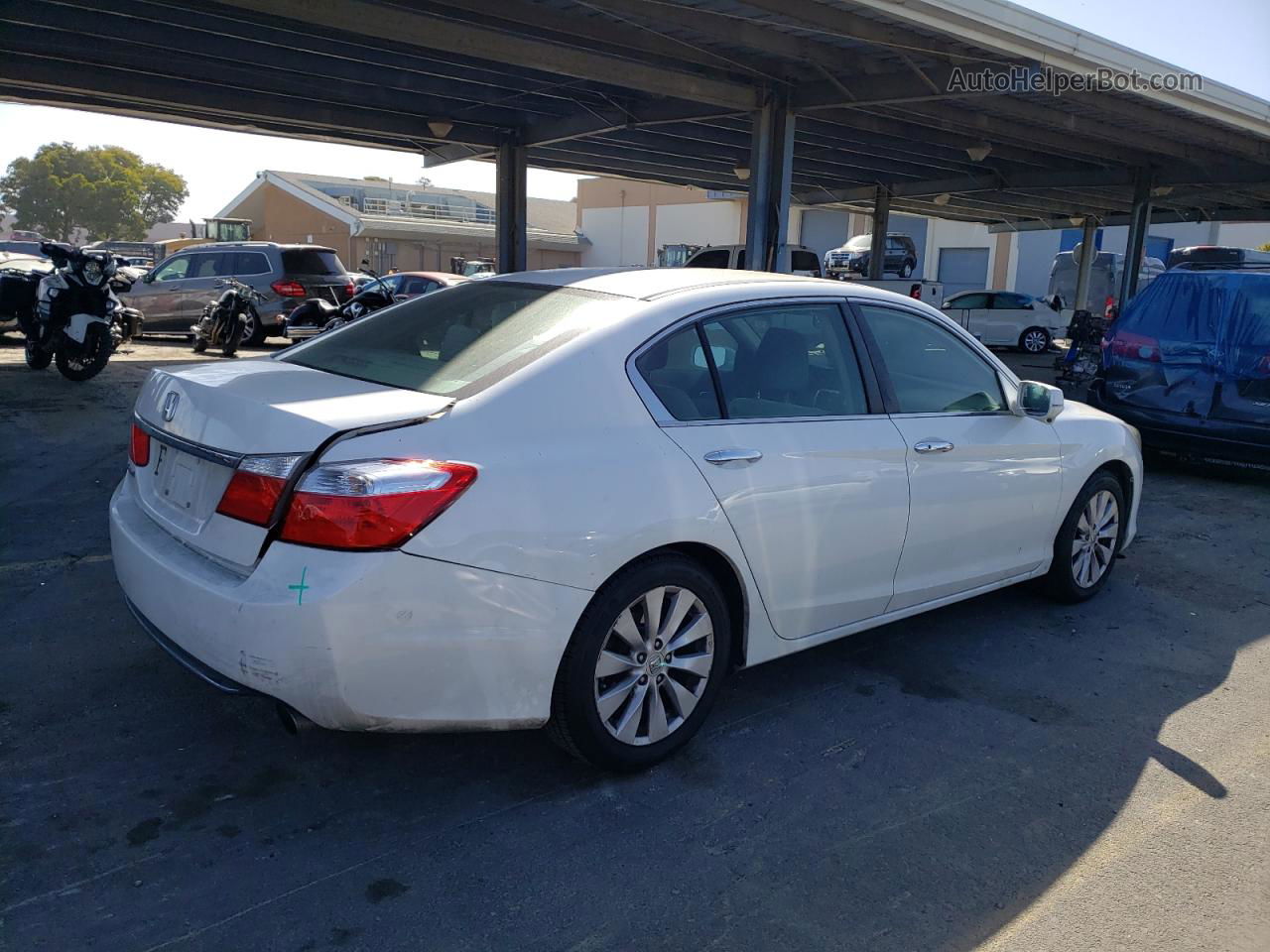 2014 Honda Accord Ex White vin: 1HGCR2F71EA273003