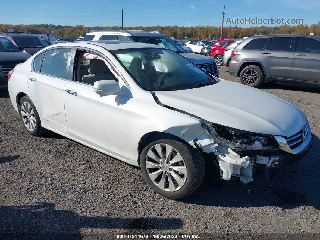 2015 Honda Accord Sedan Ex White vin: 1HGCR2F71FA067326