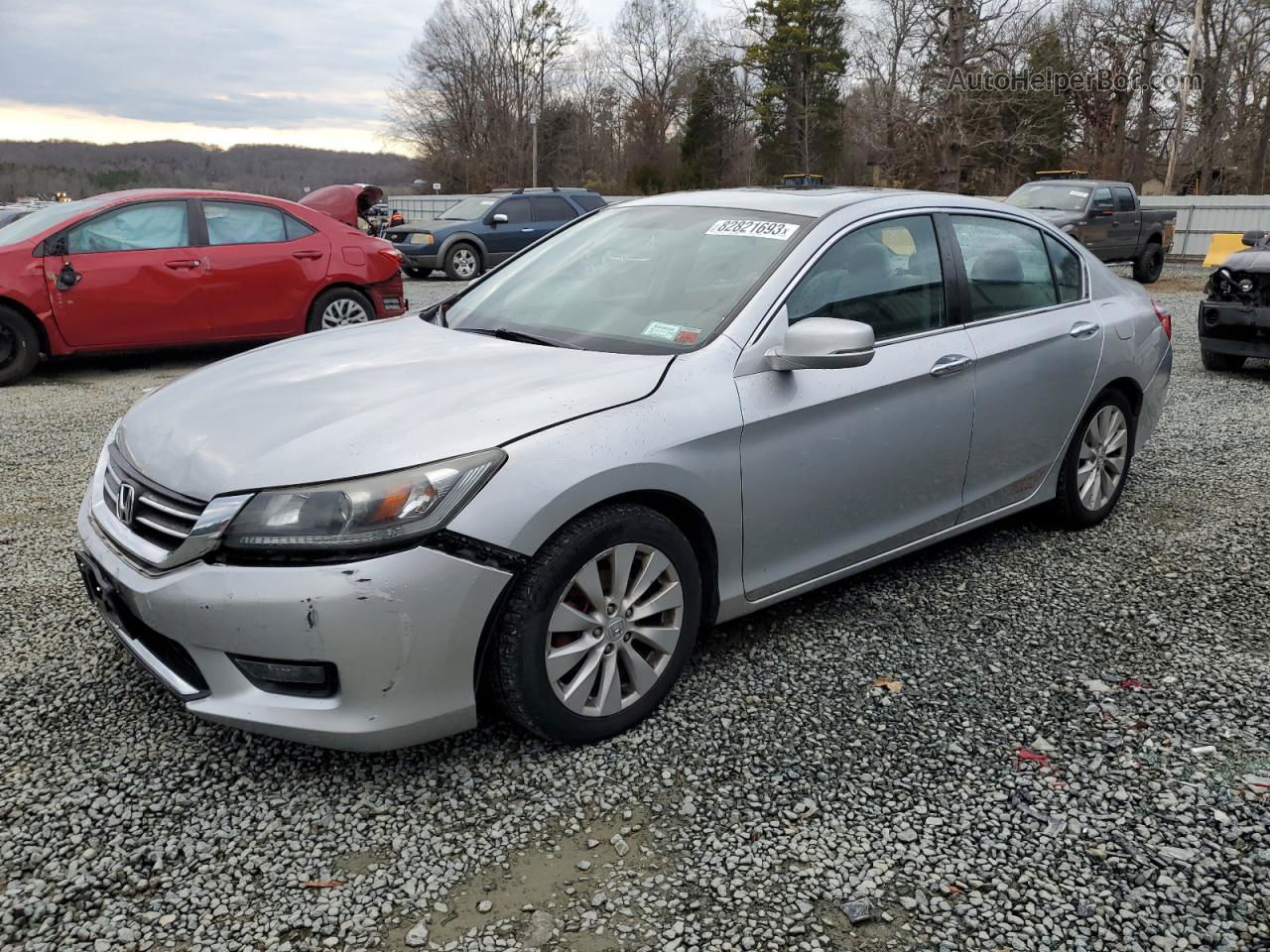 2014 Honda Accord Ex Серебряный vin: 1HGCR2F72EA169149