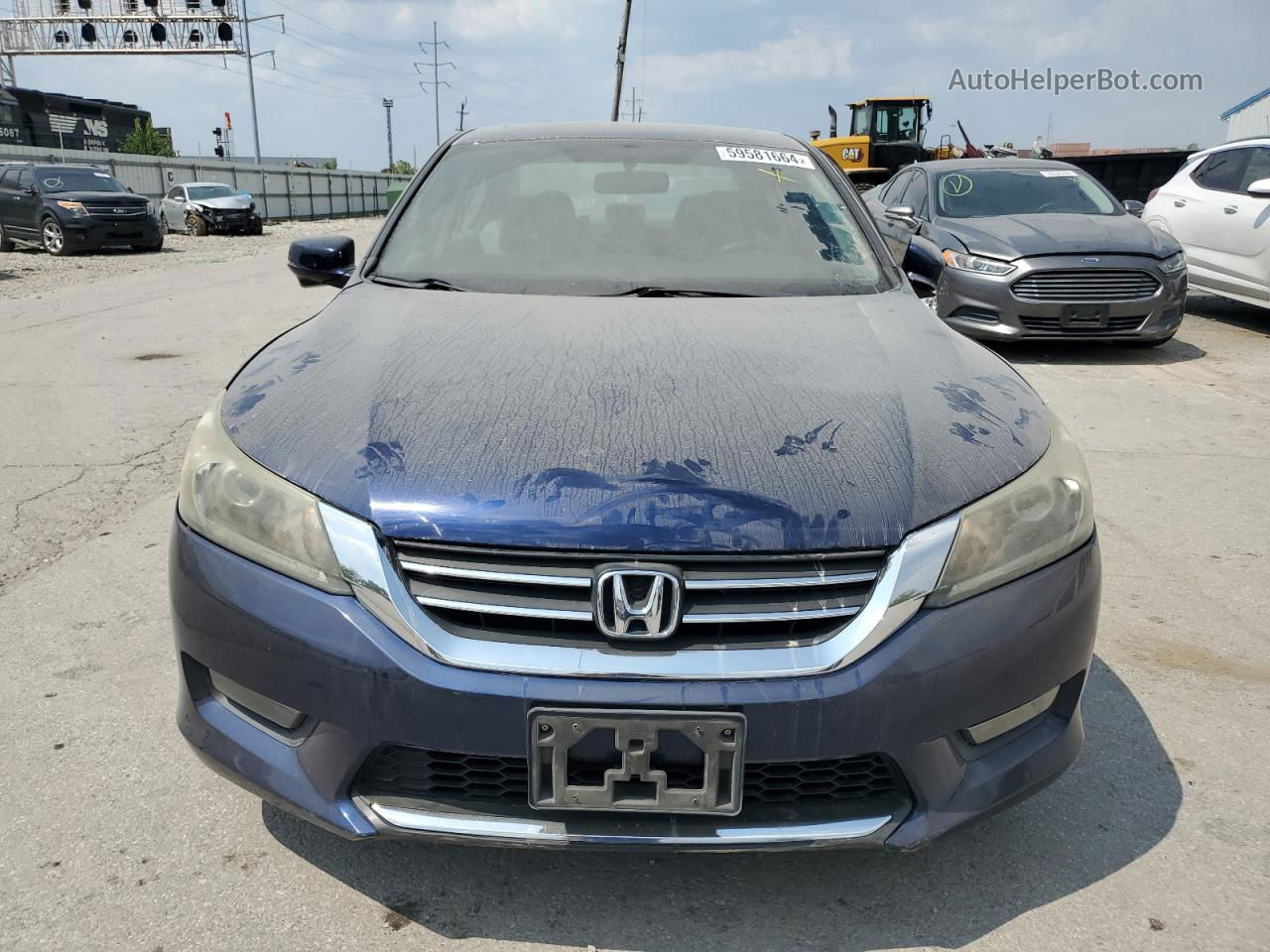 2014 Honda Accord Ex Blue vin: 1HGCR2F72EA208919