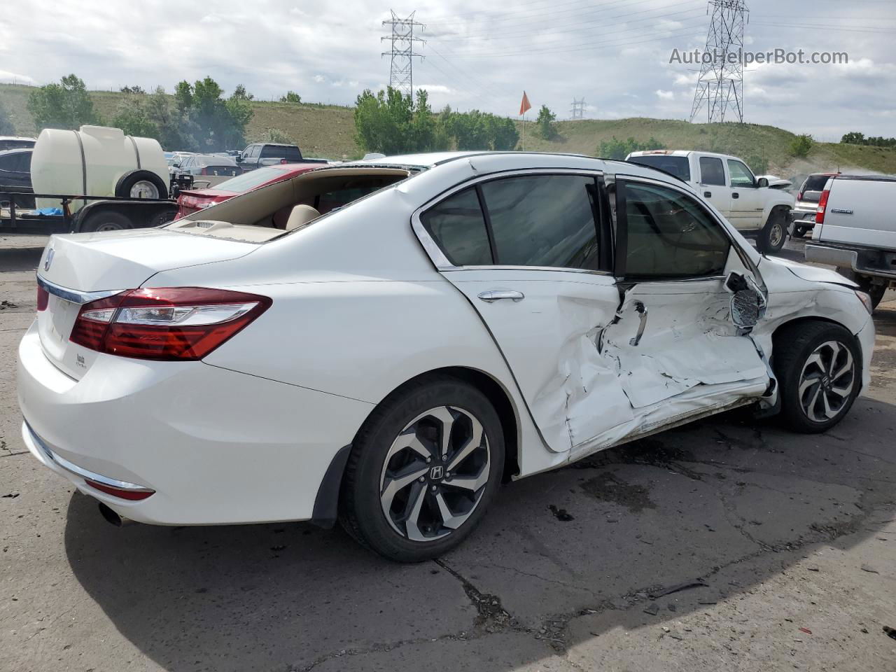 2016 Honda Accord Ex Белый vin: 1HGCR2F72GA241387