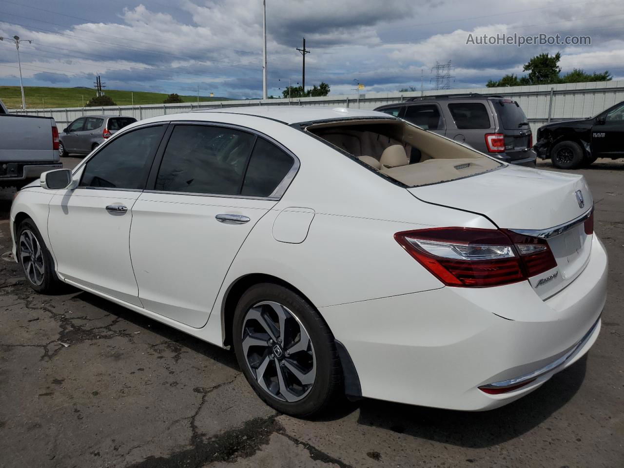 2016 Honda Accord Ex Белый vin: 1HGCR2F72GA241387