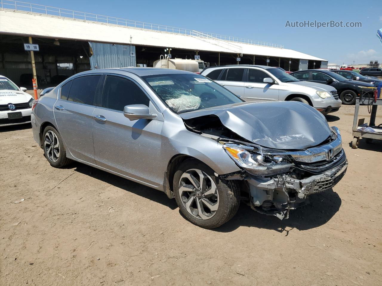 2017 Honda Accord Ex Silver vin: 1HGCR2F72HA001516