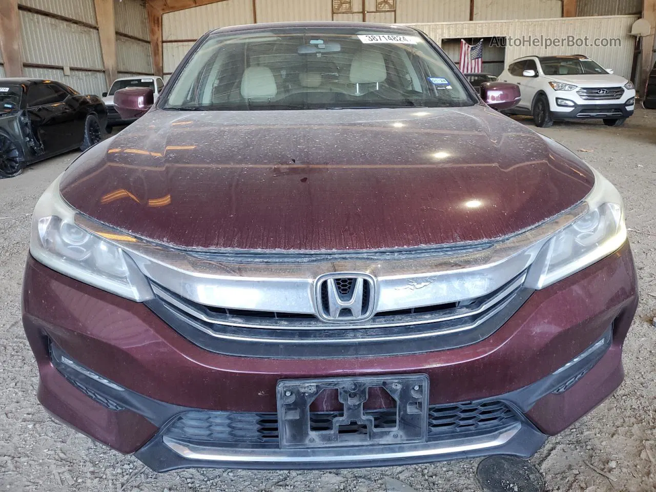 2017 Honda Accord Ex Maroon vin: 1HGCR2F72HA242332