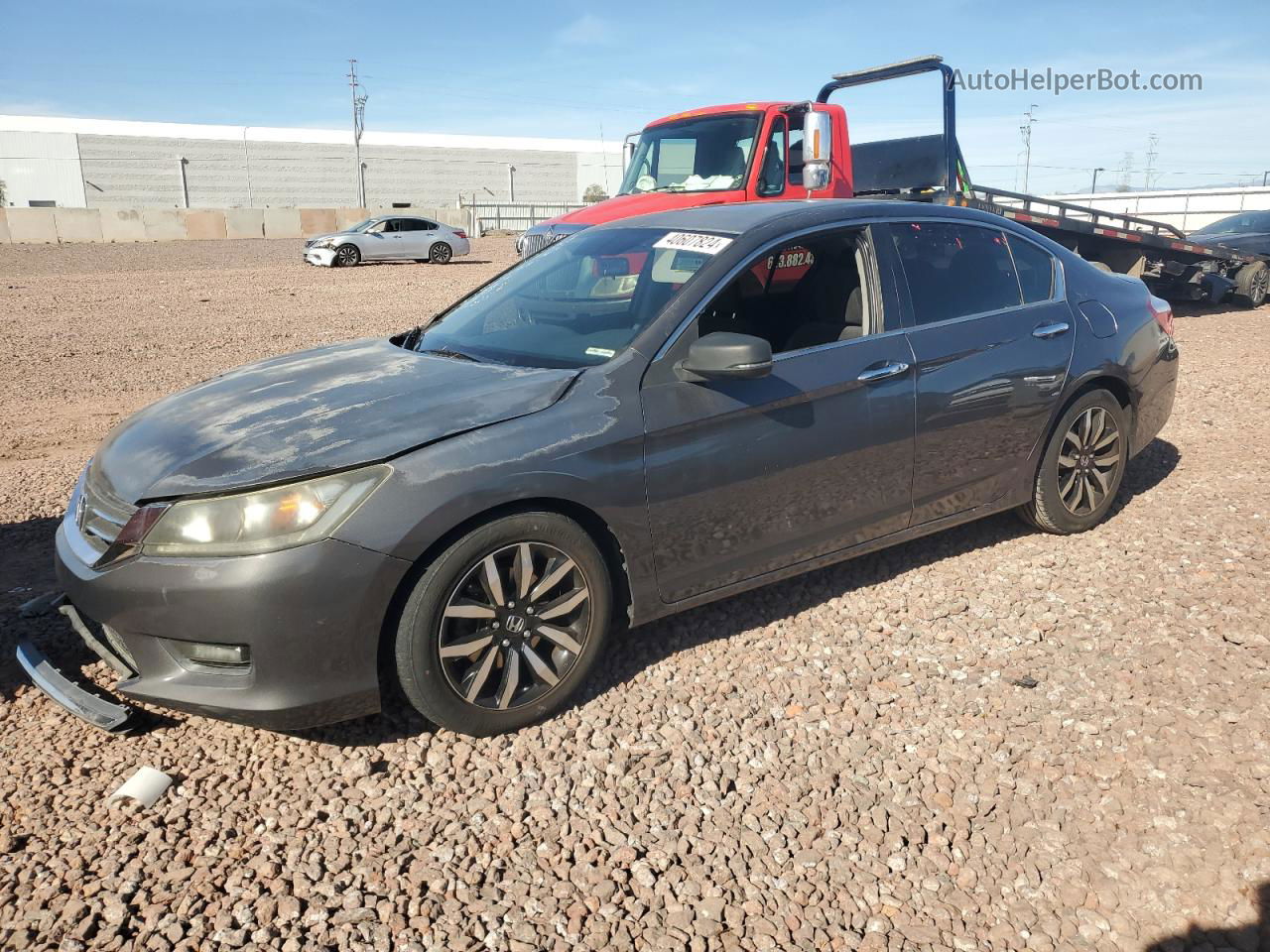 2014 Honda Accord Ex Gray vin: 1HGCR2F73EA122387