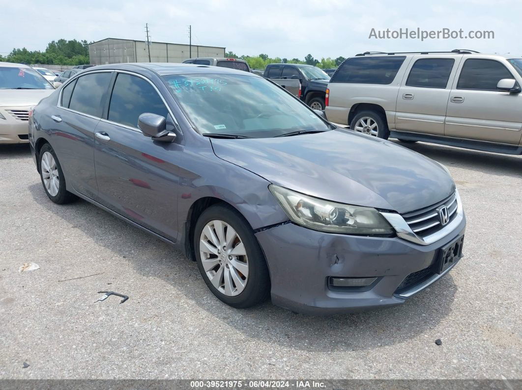 2014 Honda Accord Ex Gray vin: 1HGCR2F73EA177759