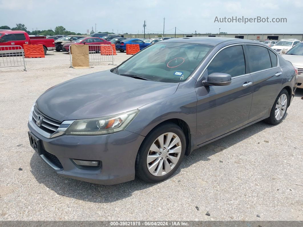 2014 Honda Accord Ex Gray vin: 1HGCR2F73EA177759