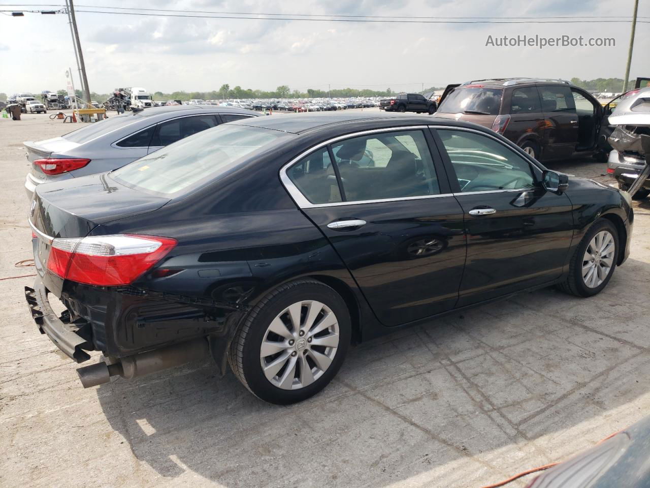 2014 Honda Accord Ex Черный vin: 1HGCR2F74EA074866