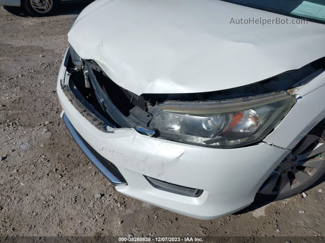 2014 Honda Accord Ex White vin: 1HGCR2F74EA081963