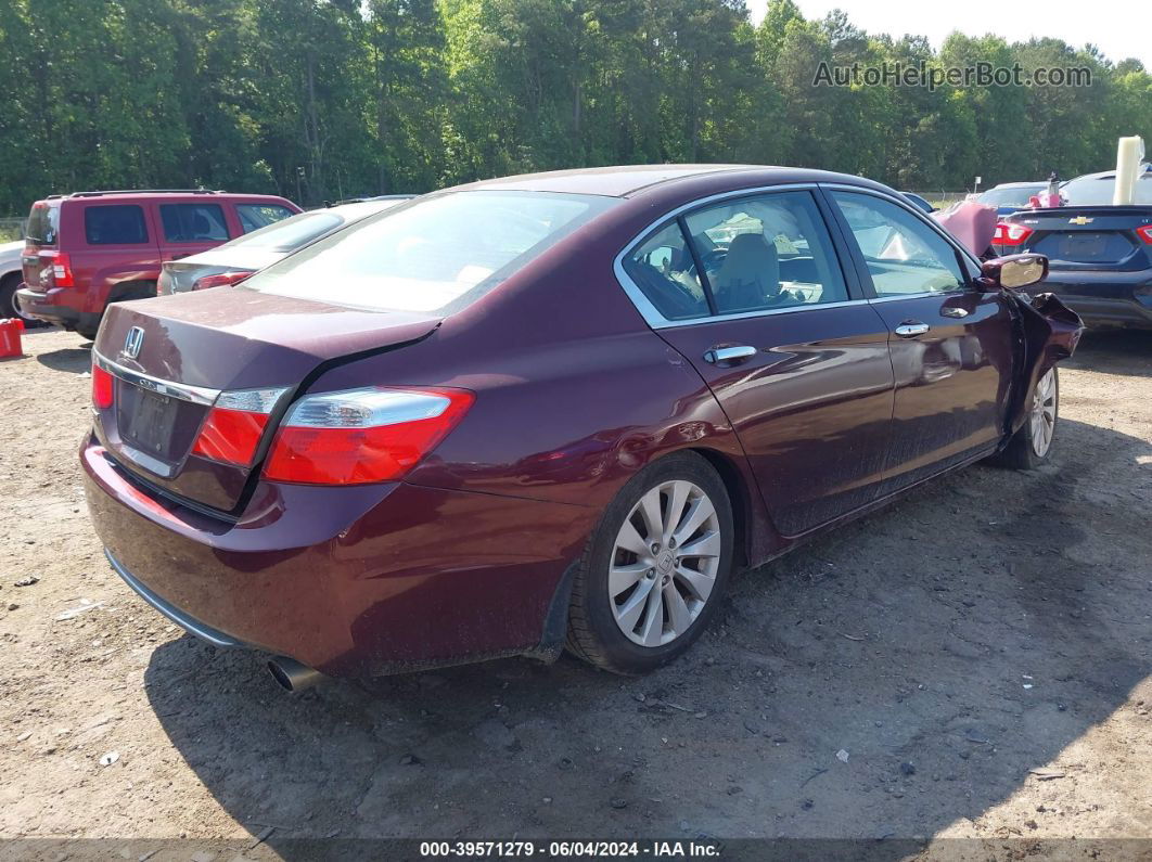 2014 Honda Accord Ex Burgundy vin: 1HGCR2F74EA104447