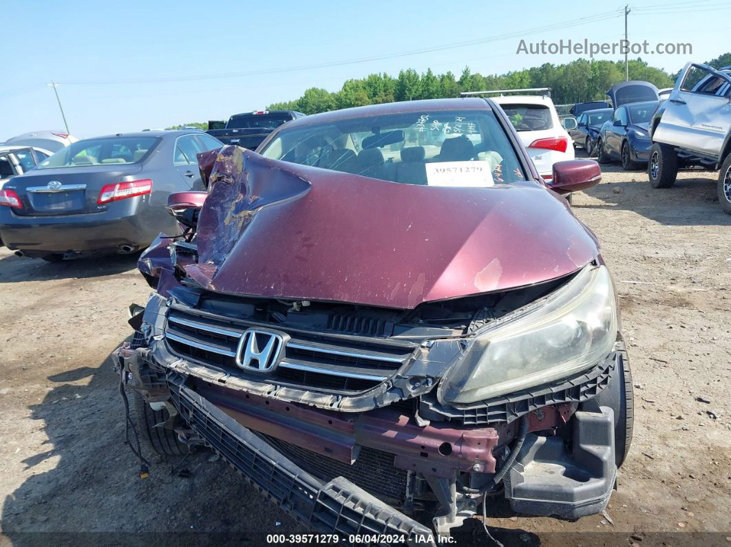 2014 Honda Accord Ex Burgundy vin: 1HGCR2F74EA104447