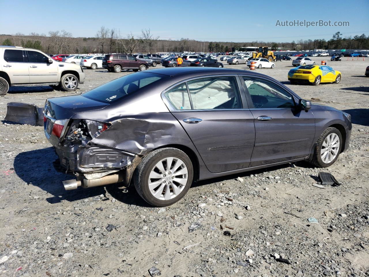 2014 Honda Accord Ex Gray vin: 1HGCR2F74EA248869