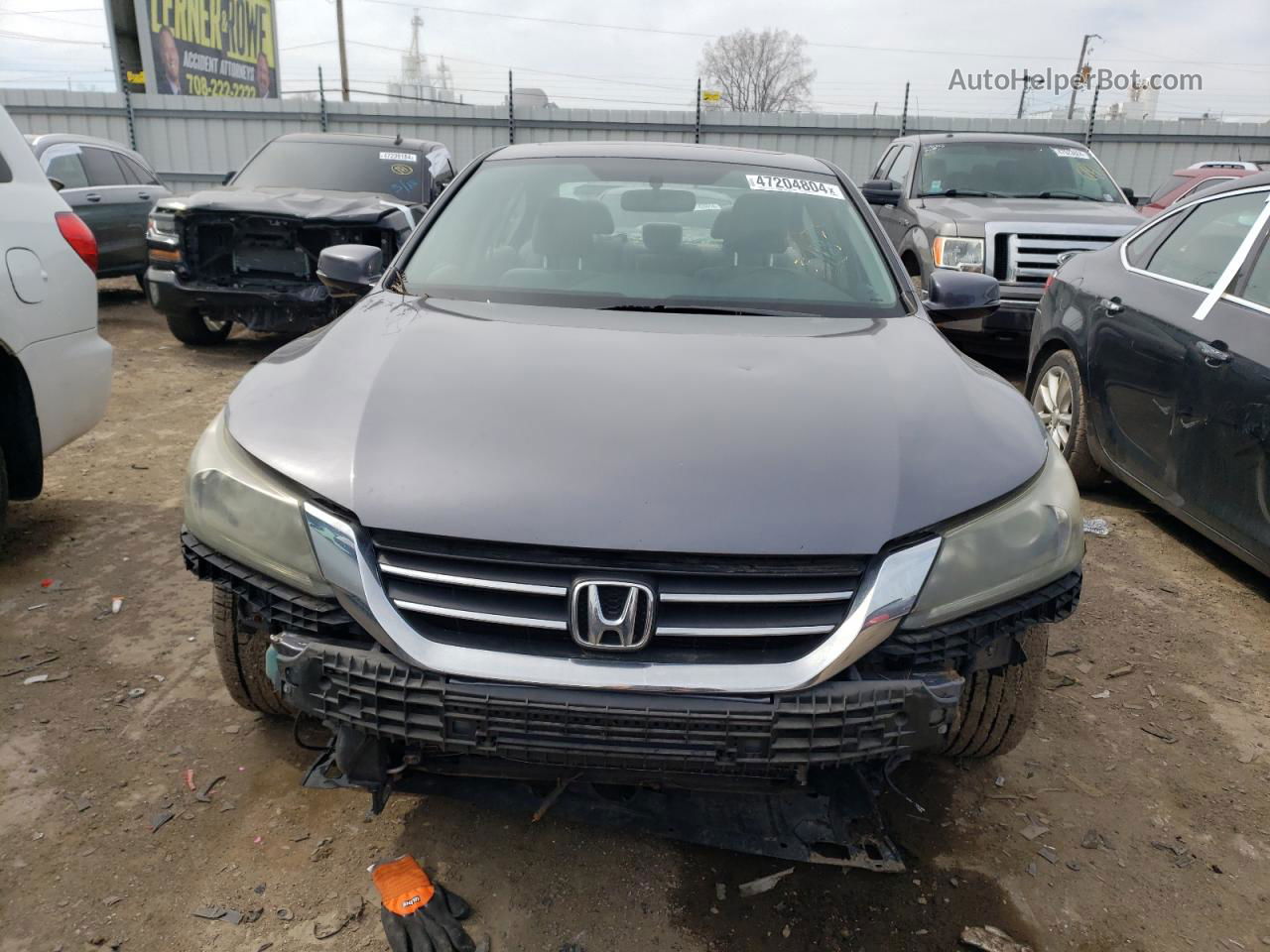 2014 Honda Accord Ex Серый vin: 1HGCR2F75EA065416