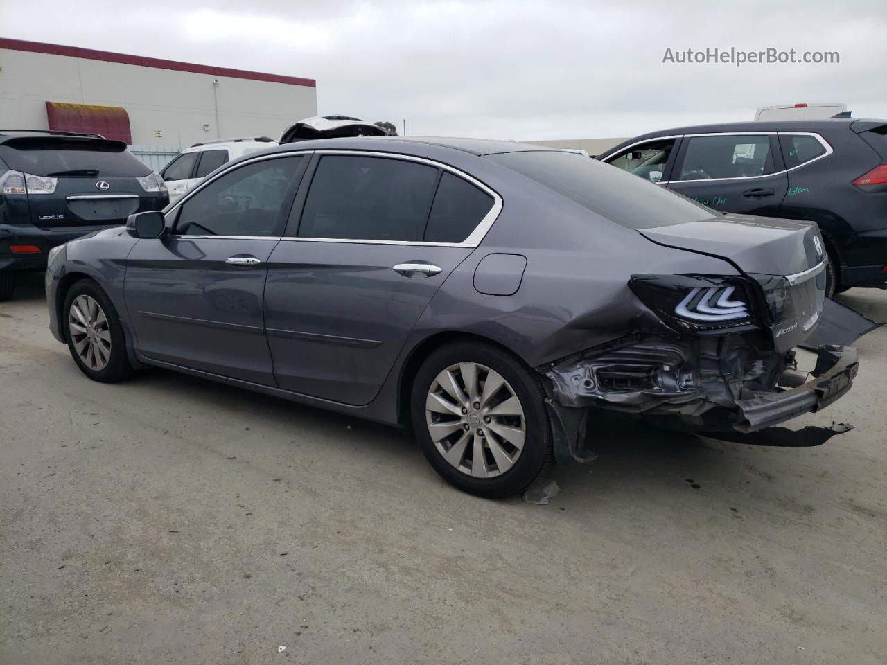 2014 Honda Accord Ex Gray vin: 1HGCR2F75EA114887