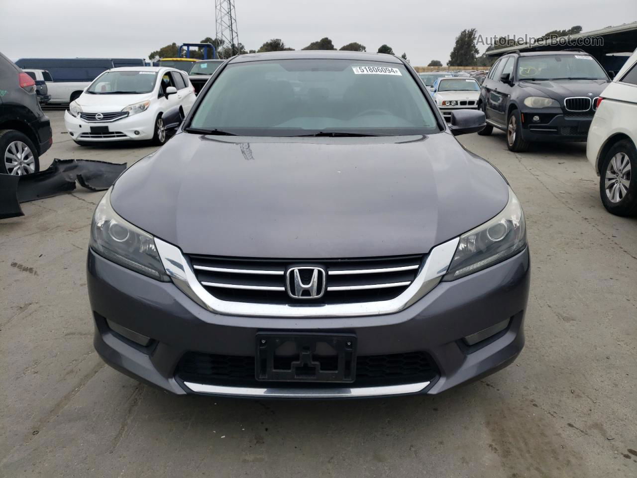 2014 Honda Accord Ex Gray vin: 1HGCR2F75EA114887