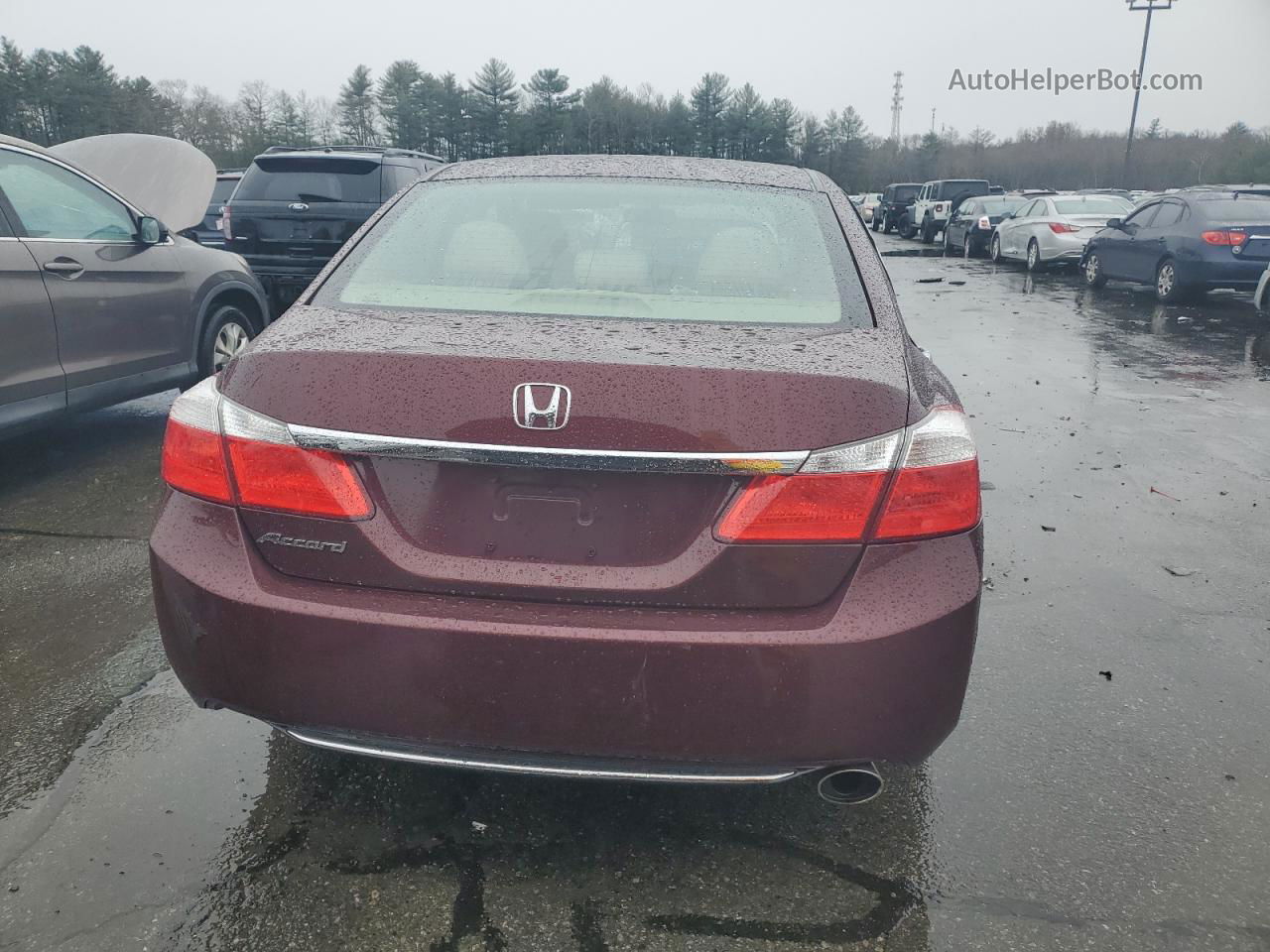 2014 Honda Accord Ex Burgundy vin: 1HGCR2F75EA182929