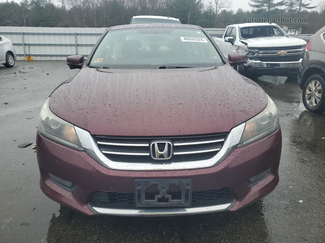 2014 Honda Accord Ex Burgundy vin: 1HGCR2F75EA182929