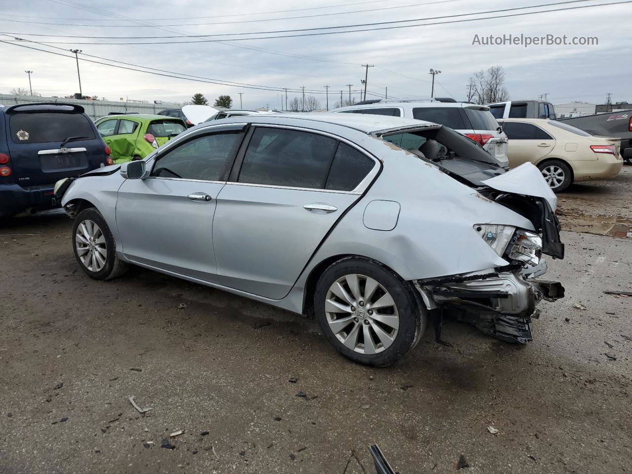 2014 Honda Accord Ex Silver vin: 1HGCR2F75EA204511