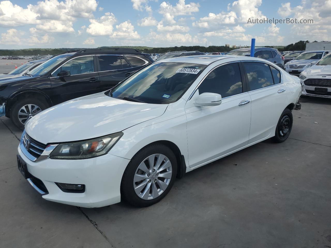 2015 Honda Accord Ex White vin: 1HGCR2F75FA032658