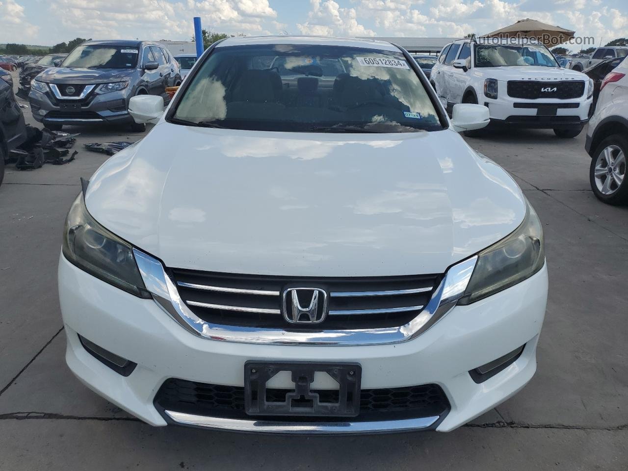 2015 Honda Accord Ex White vin: 1HGCR2F75FA032658