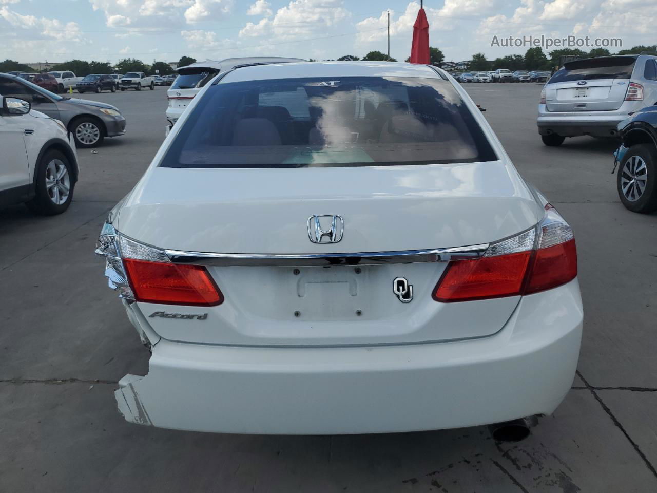 2015 Honda Accord Ex White vin: 1HGCR2F75FA032658