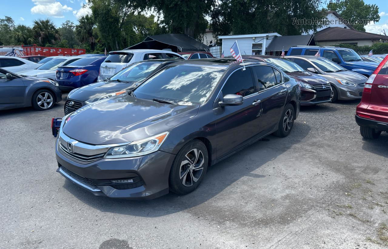 2016 Honda Accord Ex Gray vin: 1HGCR2F75GA145205