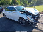 2016 Honda Accord Ex White vin: 1HGCR2F75GA208643