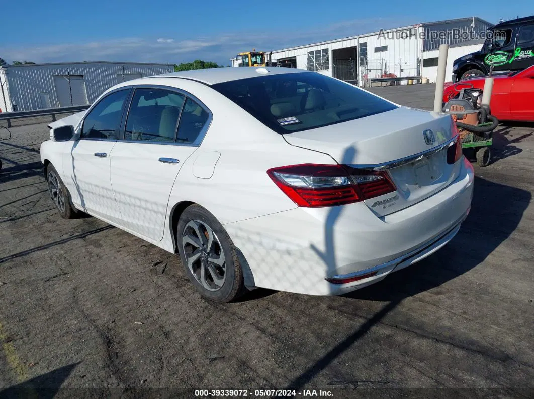 2016 Honda Accord Ex White vin: 1HGCR2F75GA208643