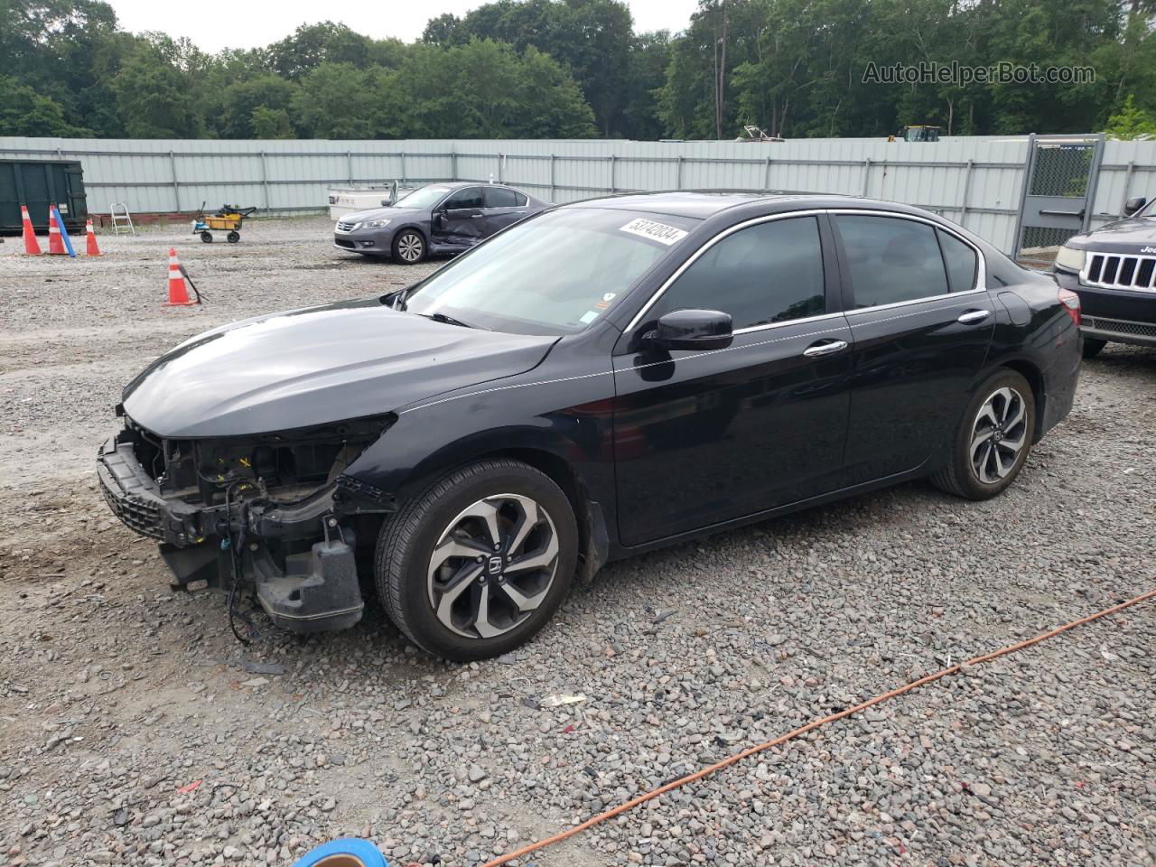 2017 Honda Accord Ex Black vin: 1HGCR2F75HA148543