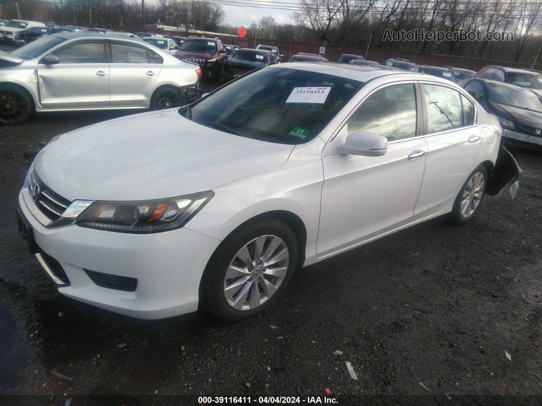 2014 Honda Accord Ex Белый vin: 1HGCR2F76EA163189