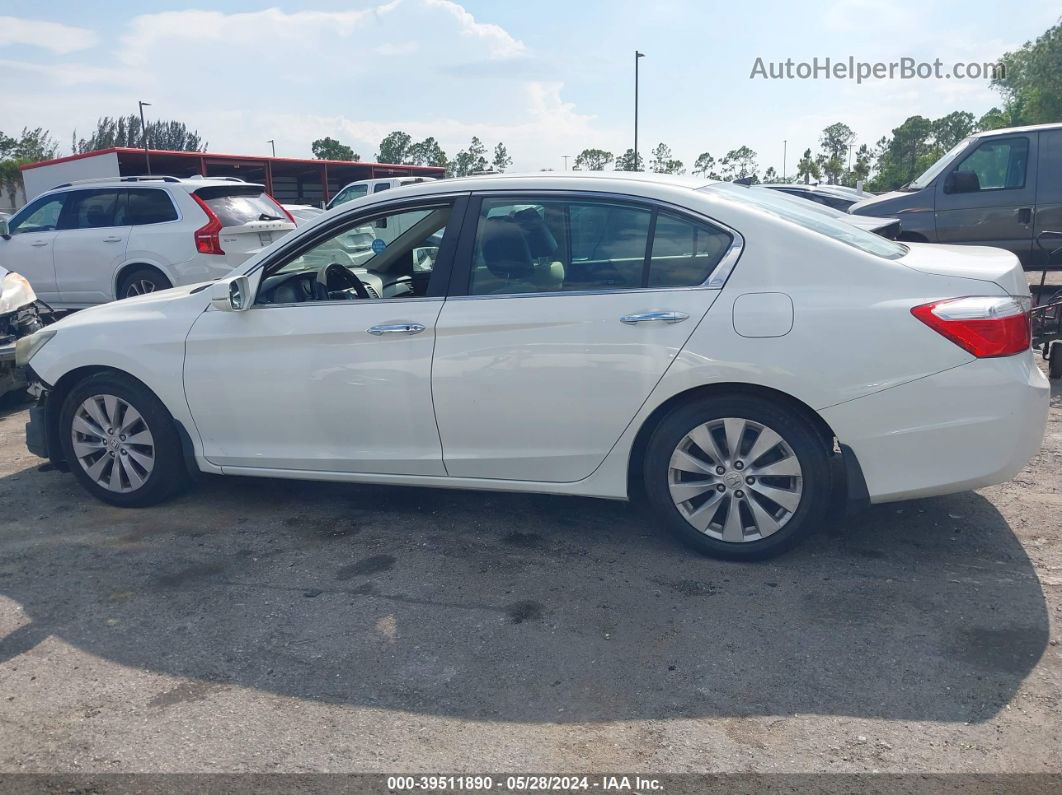 2014 Honda Accord Ex White vin: 1HGCR2F76EA166125