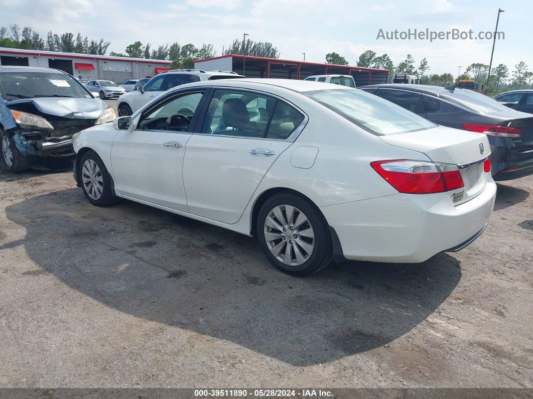 2014 Honda Accord Ex White vin: 1HGCR2F76EA166125