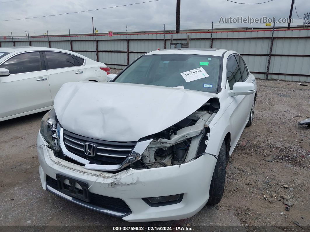 2015 Honda Accord Ex White vin: 1HGCR2F76FA213199