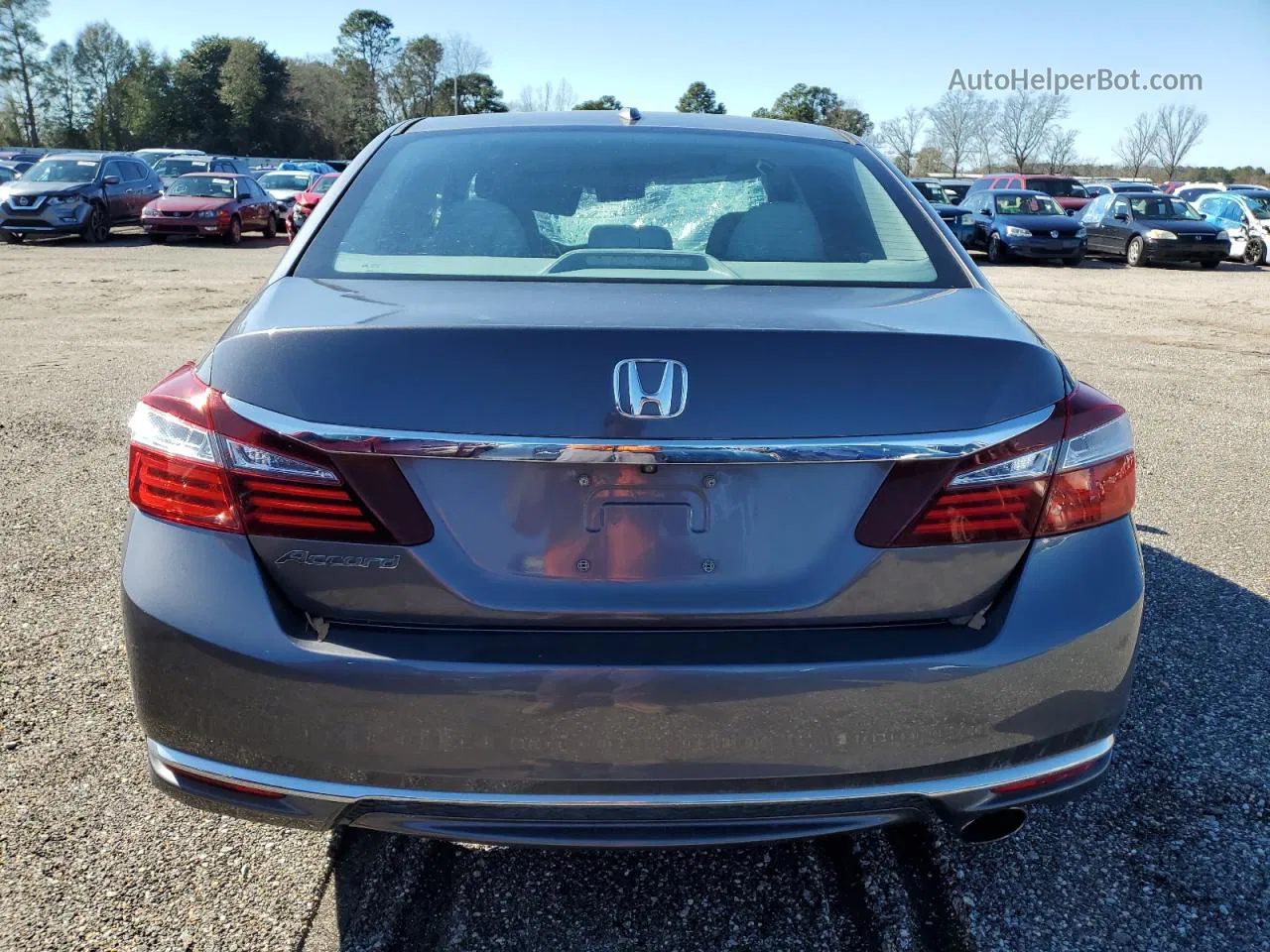 2017 Honda Accord Ex Gray vin: 1HGCR2F76HA005147