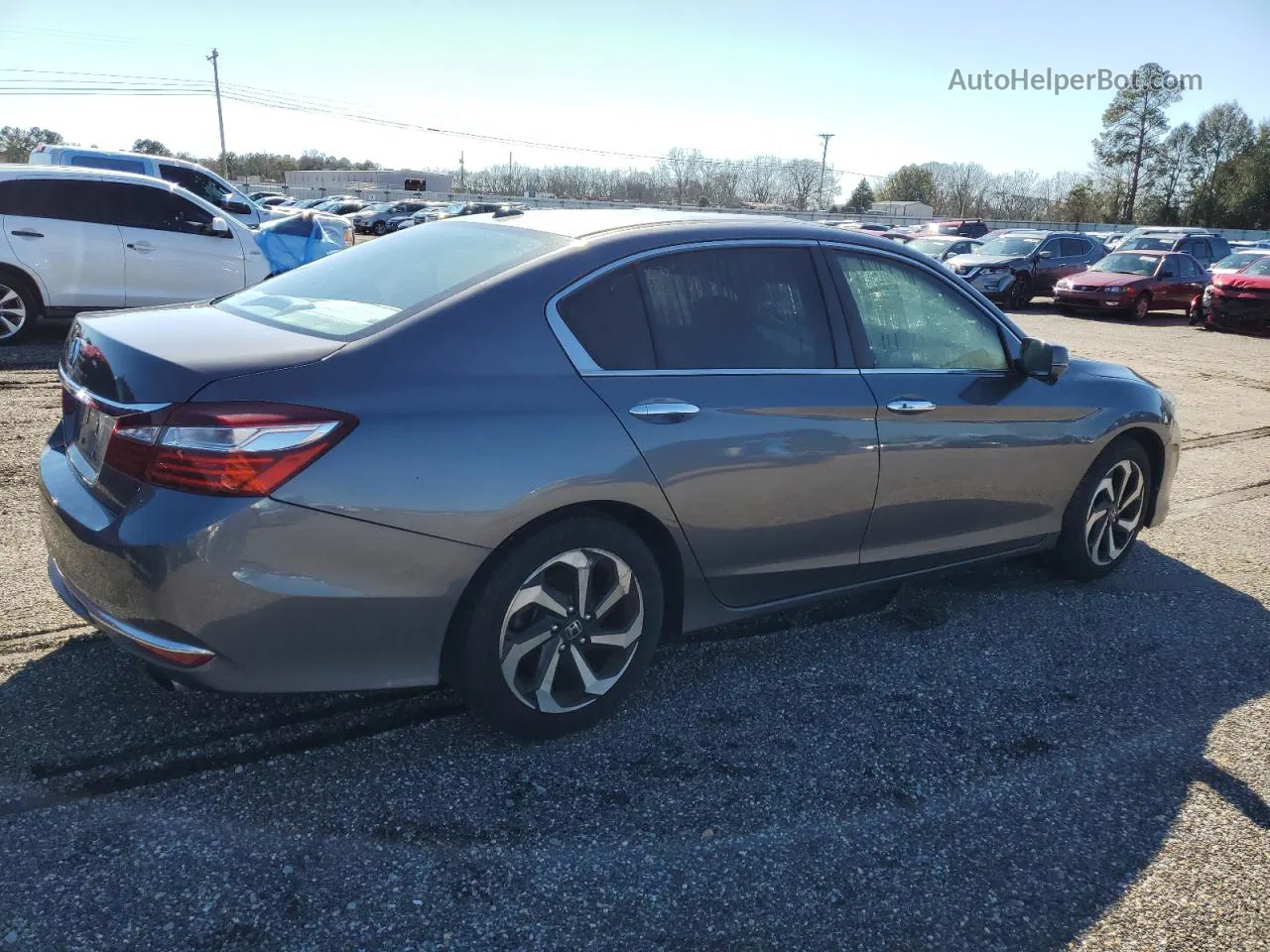 2017 Honda Accord Ex Gray vin: 1HGCR2F76HA005147