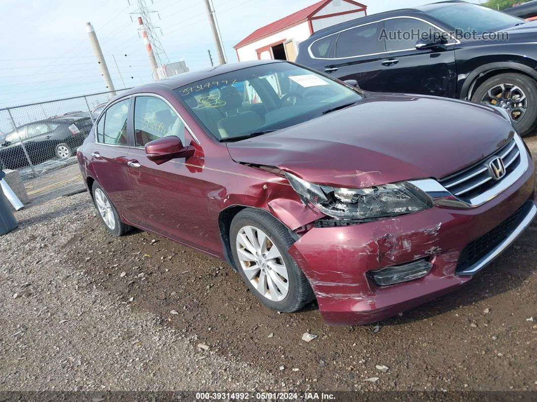 2014 Honda Accord Ex Burgundy vin: 1HGCR2F77EA029209