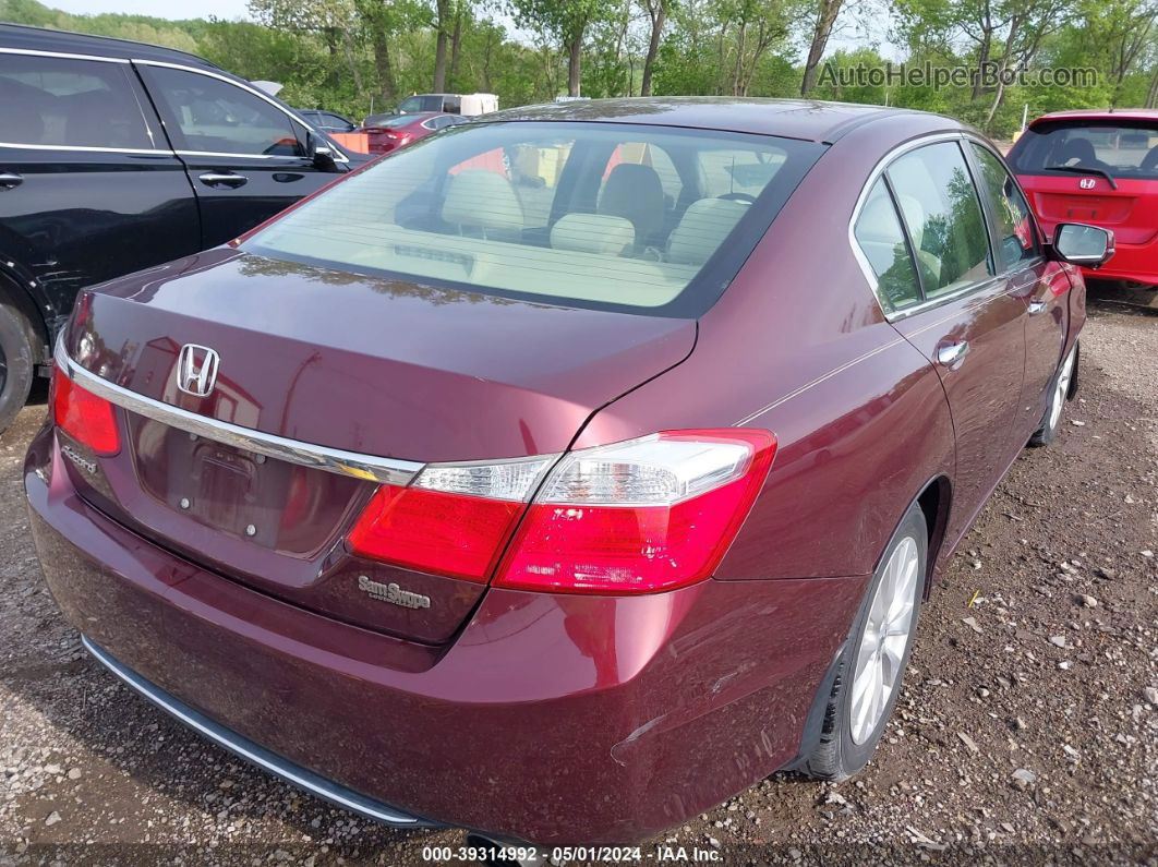 2014 Honda Accord Ex Burgundy vin: 1HGCR2F77EA029209