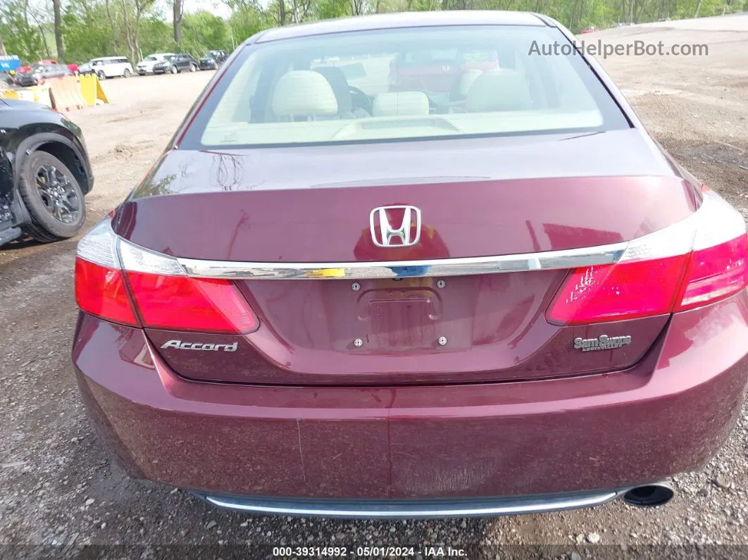 2014 Honda Accord Ex Burgundy vin: 1HGCR2F77EA029209