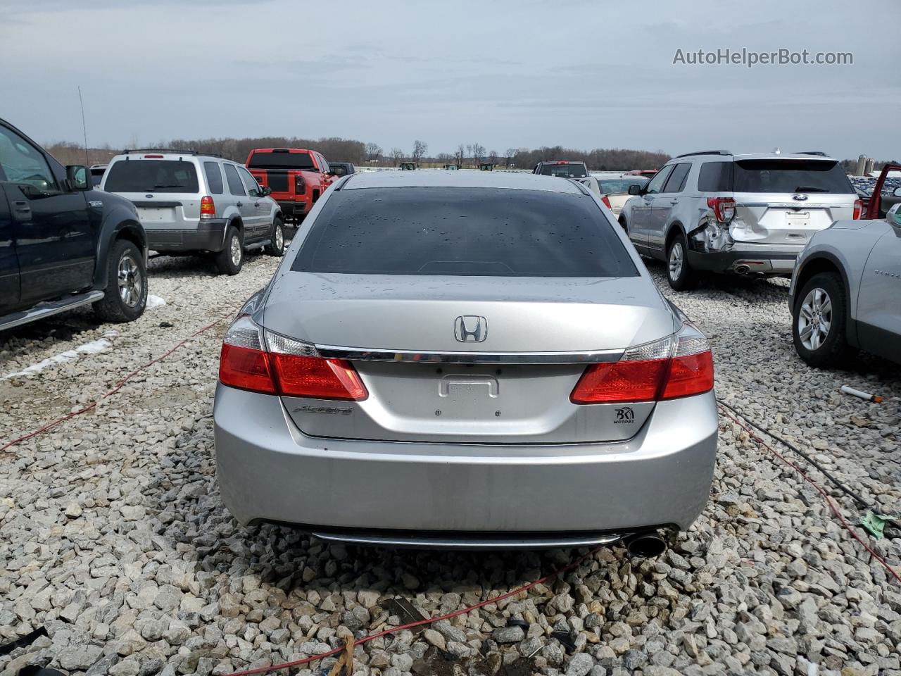 2014 Honda Accord Ex Серебряный vin: 1HGCR2F77EA030277