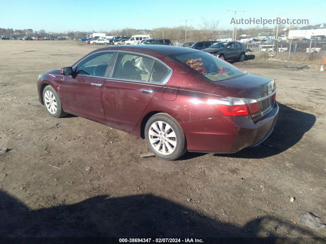 2014 Honda Accord Ex Maroon vin: 1HGCR2F77EA140567