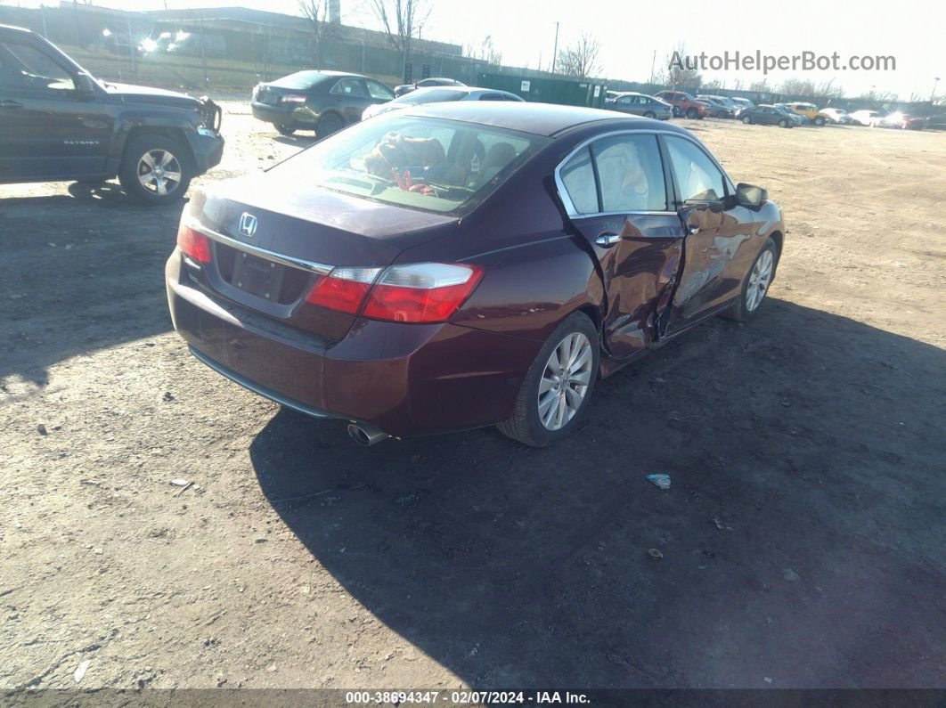 2014 Honda Accord Ex Maroon vin: 1HGCR2F77EA140567