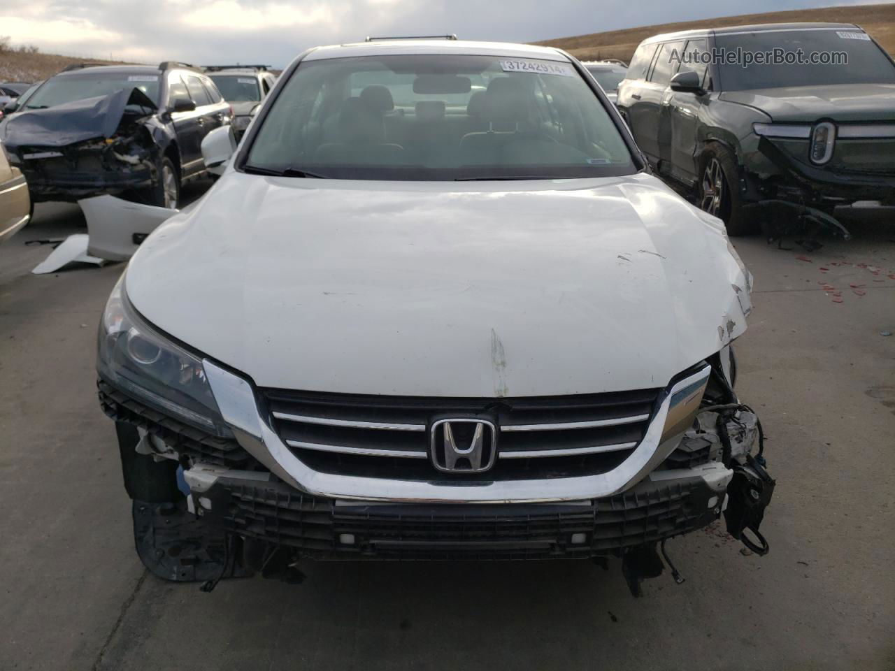 2014 Honda Accord Ex Белый vin: 1HGCR2F77EA162066