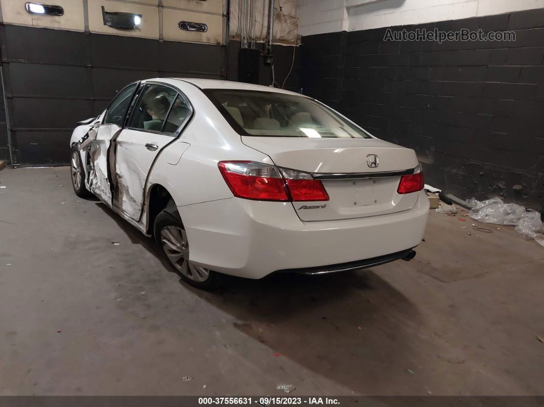 2014 Honda Accord Ex White vin: 1HGCR2F77EA166103