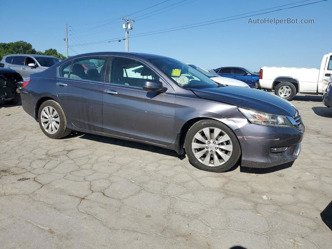 2014 Honda Accord Ex Gray vin: 1HGCR2F77EA168045