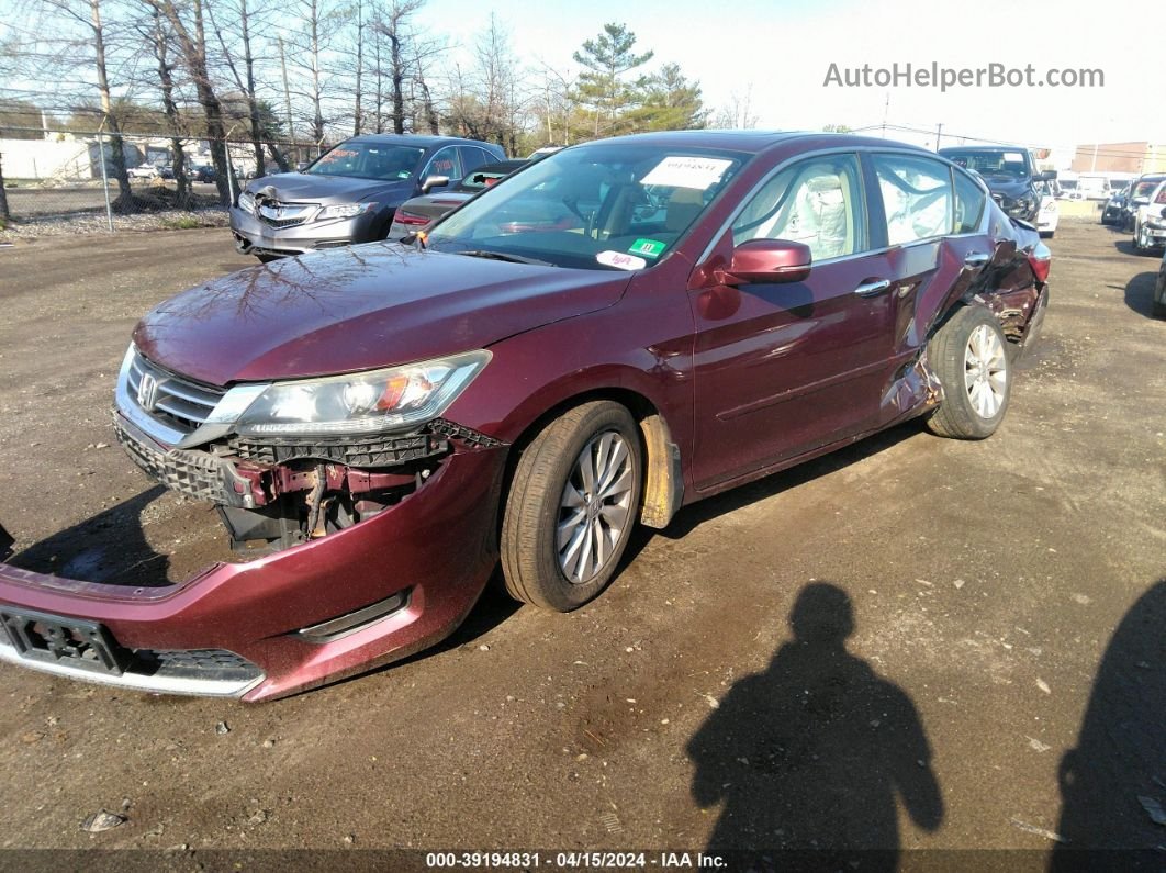 2014 Honda Accord Ex Burgundy vin: 1HGCR2F77EA182916